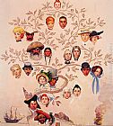 Norman Rockwell A Family Tree painting